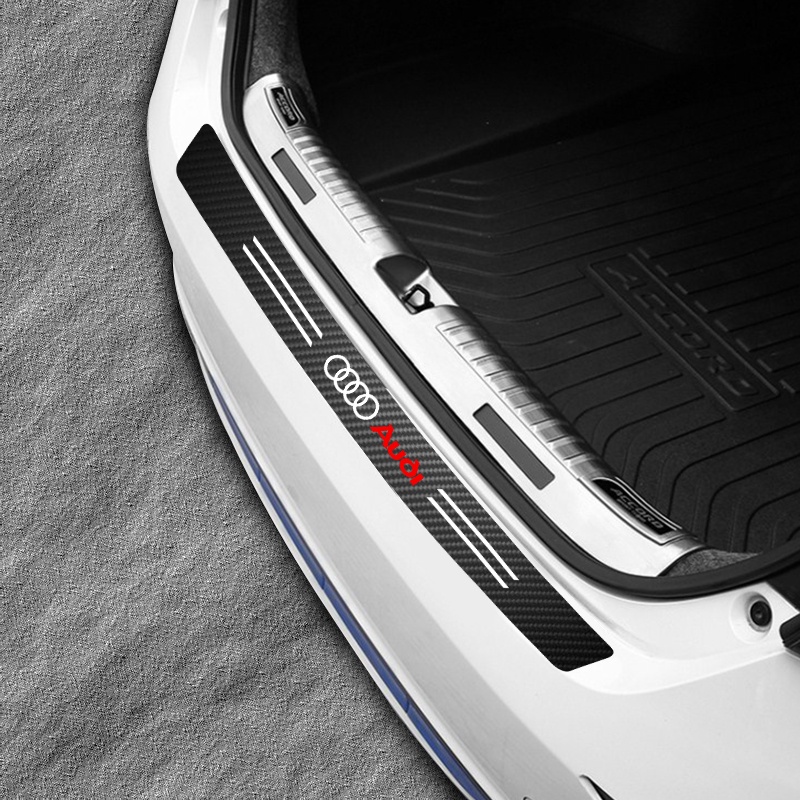 1 Miếng Dán In Họa Tiết Sợi Carbon Trang Trí Đuôi Xe Hơi Audi A3 8P A6 C5 A4 B6 B8 S4 RS4 S5 B9 S3 8V RS3 S6 S8 S2 S7 SQ5 SQ7