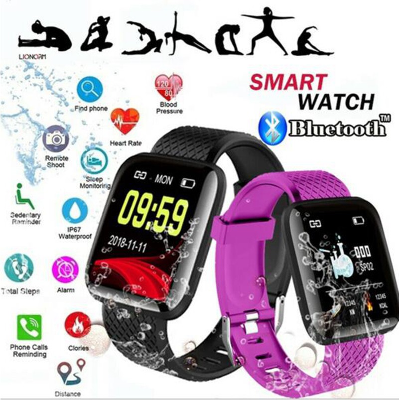 Màn Hình Chống Nước IP67 / SmartWach 116 Plus Theo Dõi Nhịp Tim