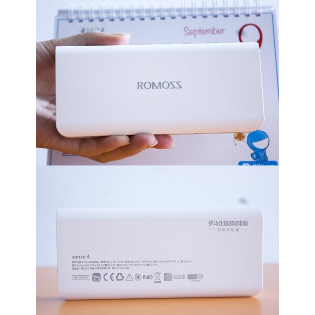 PIN DỰ PHÒNG ROMOSS SENSE 4 CHÍNH HÃNG 10.4000mah