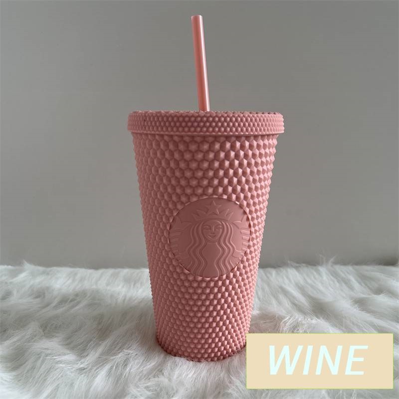 Starbucks Diamond radiant goddess straw cup coffee cup summer Holiday Cold Cup Tumbler 473ml/16o Durian cup water bottle