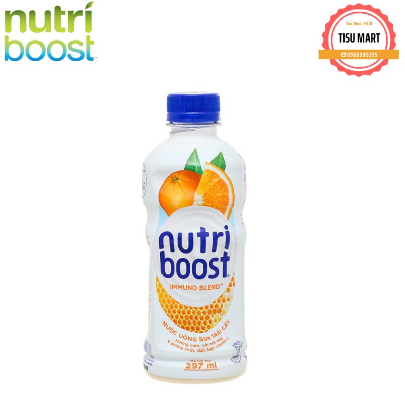 Sữa trái cây Nutriboost 297ml hương cam/dâu