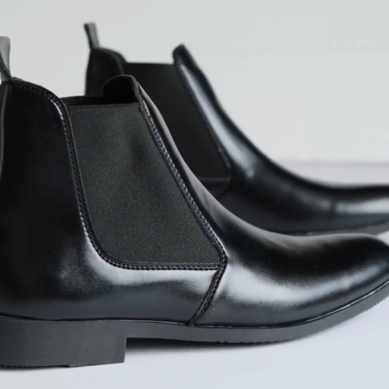 Giày Boots Nam Chelsea Boots Classic Đế Khâu - Boost Cổ Chun Nam Cao Cấp