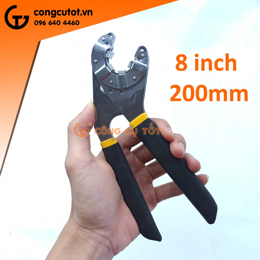 Kìm vặn lục giác 8inch đầu miệng mở tối đa 15mm