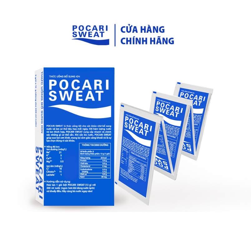 Hộp 5 Gói Thức uống Bổ sung ion Pocari Sweat dang bột ( 13 gram/gói)