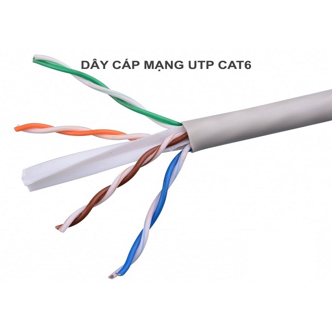 Dây mạng Cat6 (cáp lan) Arigato bấm sẵn 2 đầu - 30m 40m 50m - Trắng