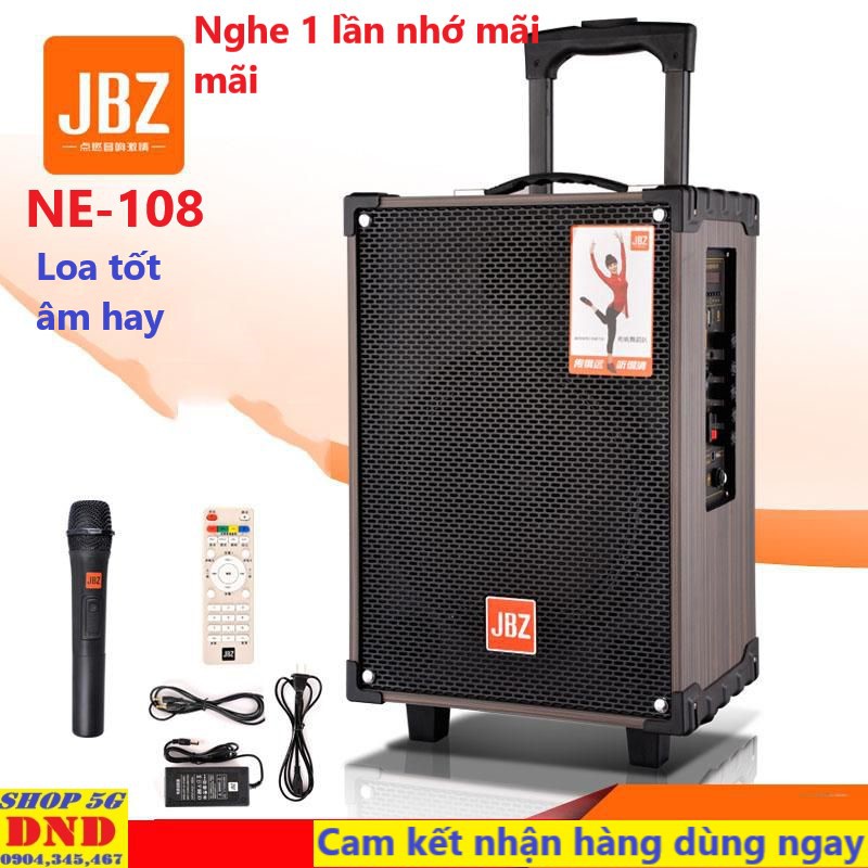 Loa Kéo hát Karaoke kết nối Bluetooth JBZ 108 âm thanh chắc, bass trầm Bảo hành 12 tháng. Loa cao - Bass 2 tấc