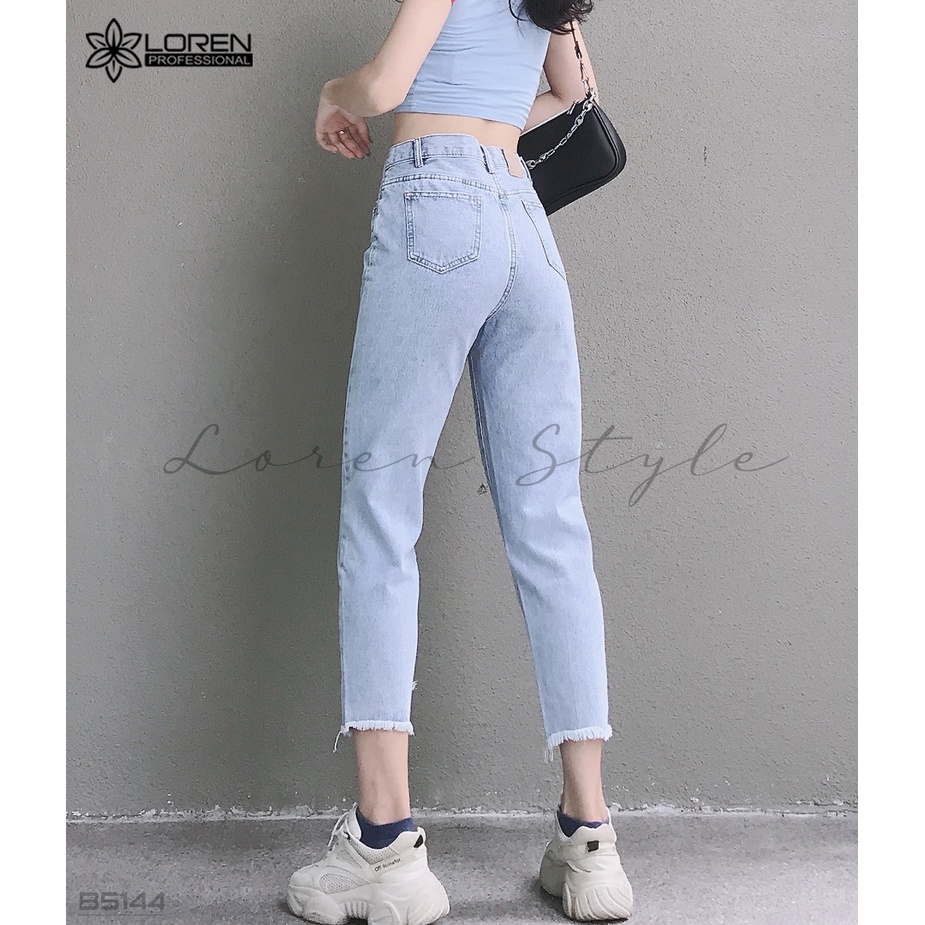 Quần jean baggy LOREN rách tua B5144