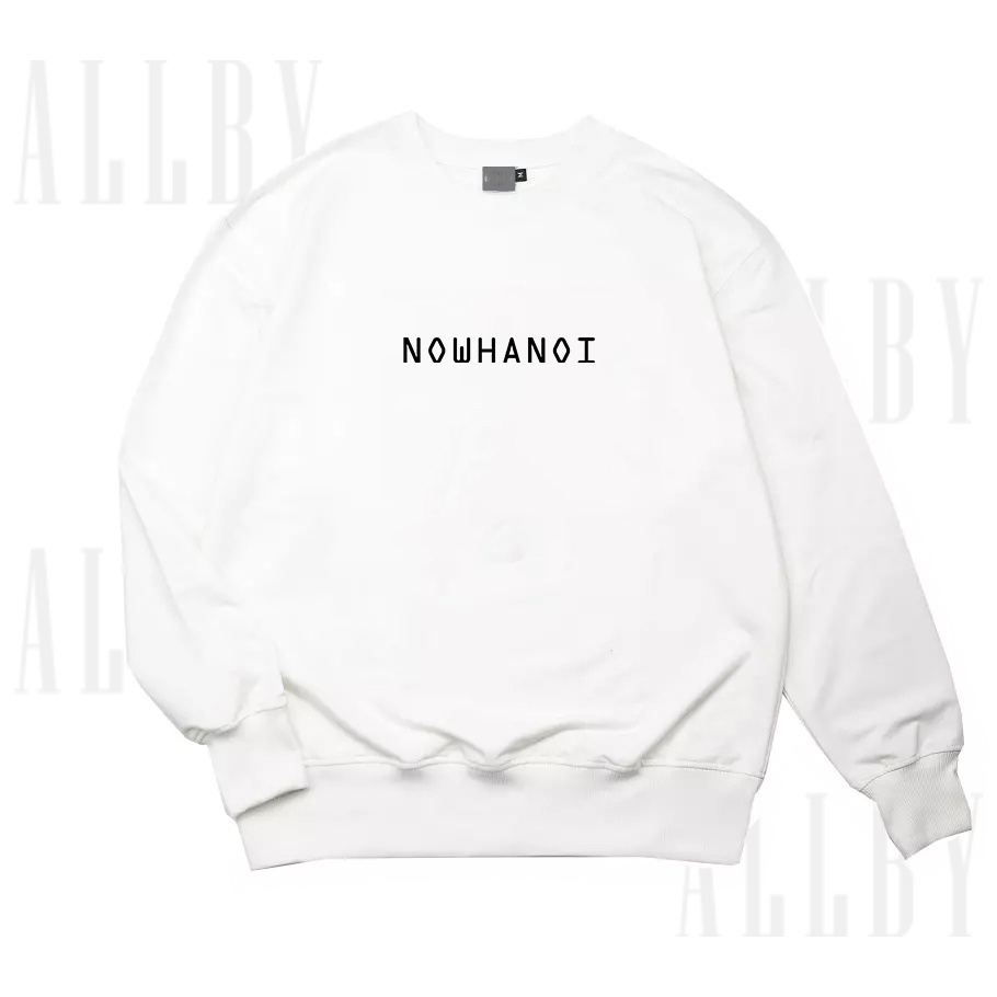 [Mã 12FASHIONSALE1 giảm 10K đơn 50K] Áo sweater nỉ now hanoi Form Rộng Áo hoodie nỉ UNISEX Nam Nữ- In Hình Local Brand | BigBuy360 - bigbuy360.vn