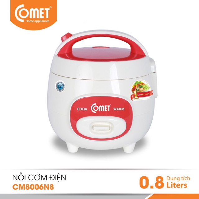 Nồi cơm điện mini nắp gài 0,8L COMET - CM8006