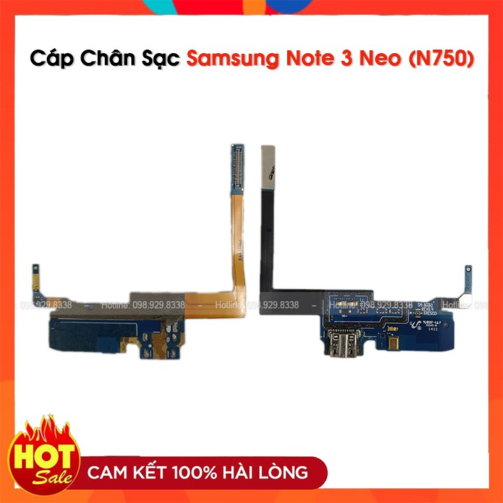 Cụm Cáp Chân Sạc Samsung Note 3 Neo / N750 Zin Bóc Máy