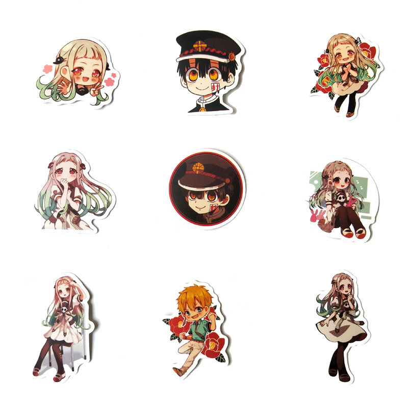 50 cái / bộ Anime Toilet-Bound Hanako-kun Dán Phim Hoạt Hình Không Thấm Nước Nhãn Dán Decal Cho Tự Làm Sticker Guitar Vali Hành Lý Xe