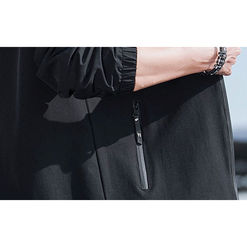 Áo Khoác Có Mũ Trùm Vải Mỏng Màu Trơn Giản Dị Thời Trang Dành Cho Nam