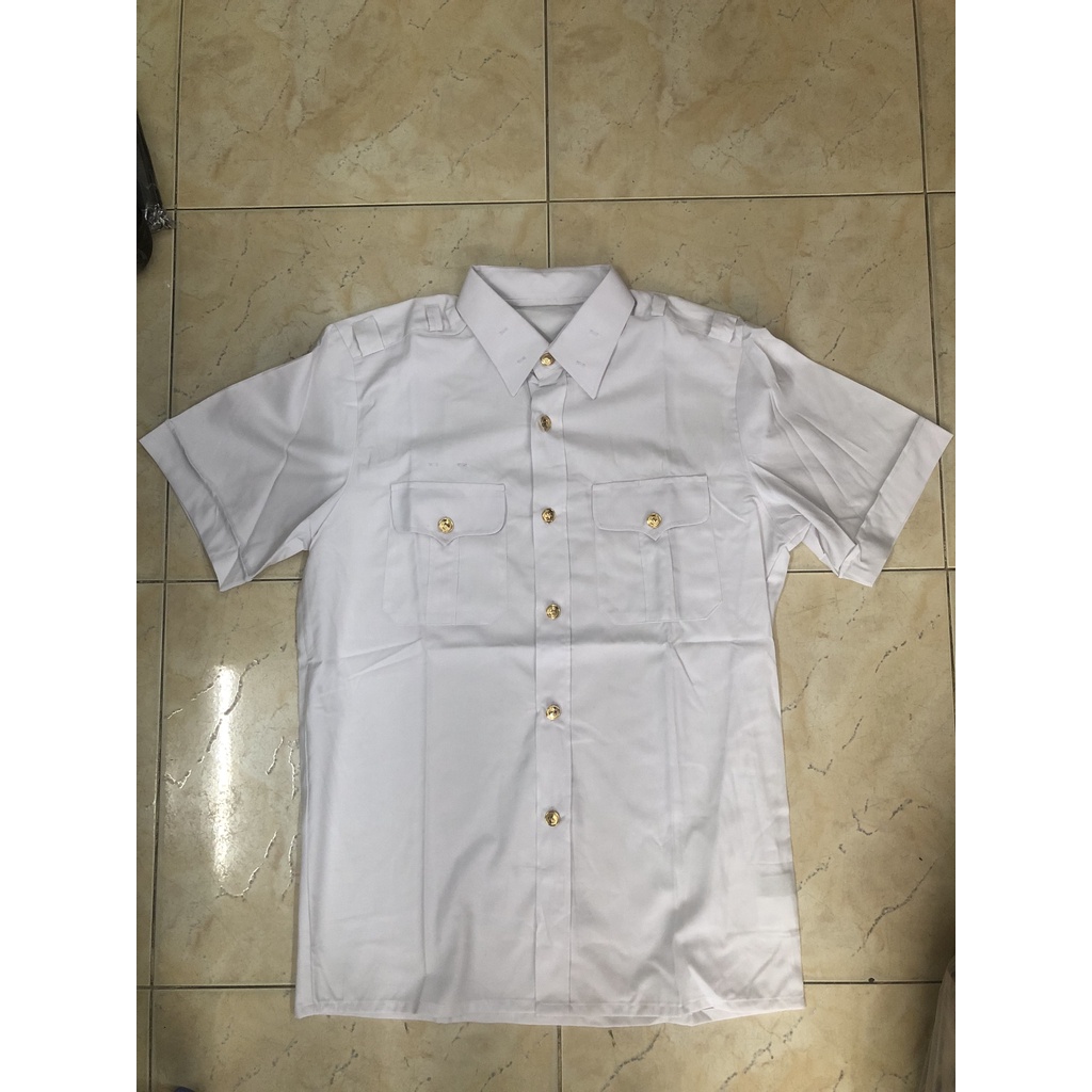 Áo bảo vệ tay ngắn nút vàng