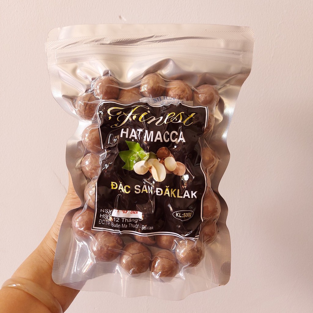 Hạt Macca loại 1 (Macadamia) Đắc Lắc 1kg  sấy giòn nguyên vỏ  + Tặng đồ khui