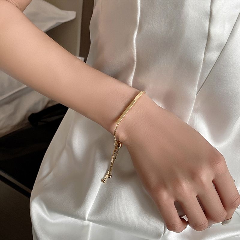 Vòng tay vàng trơn dây rút cực sang chảnh