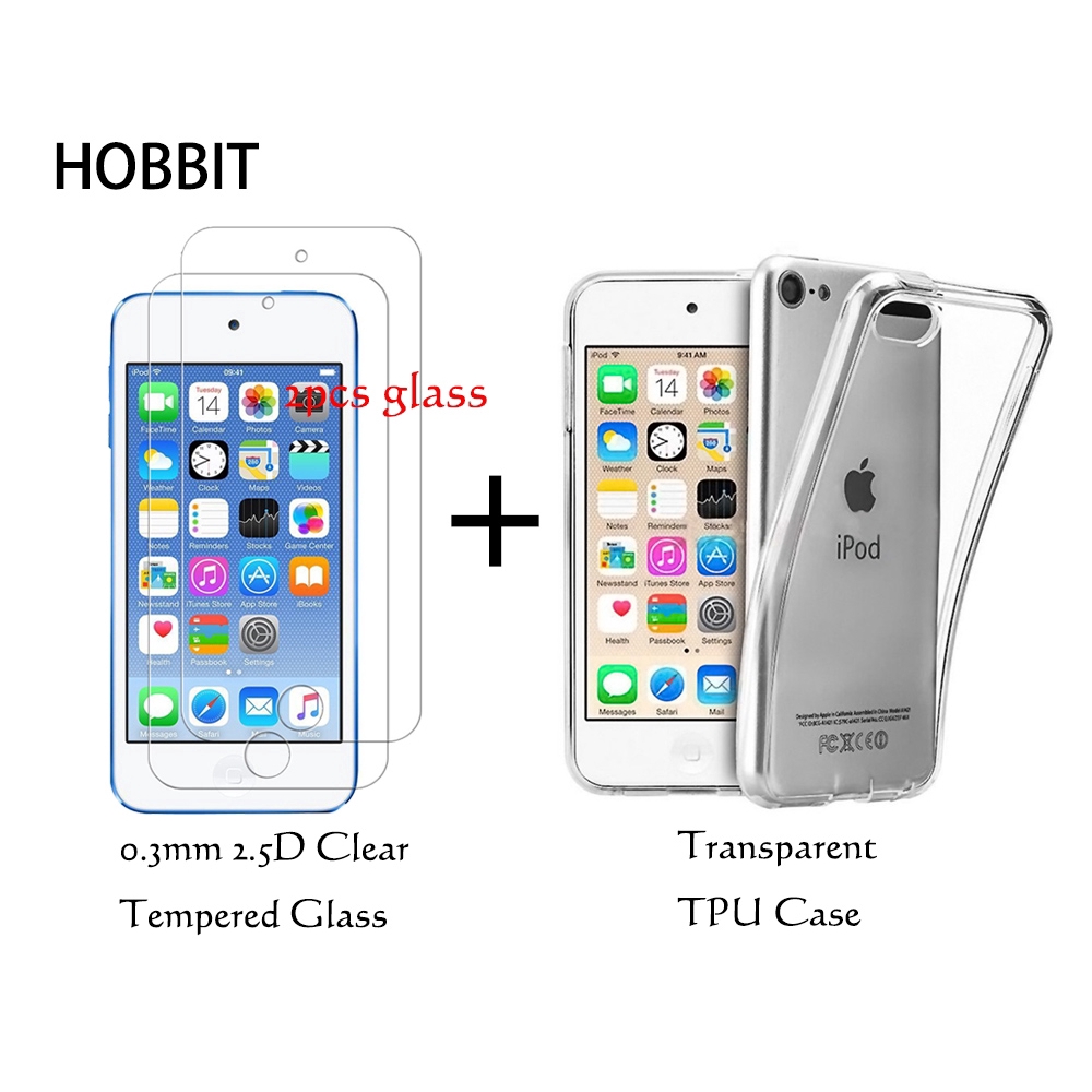 YIFILM Bộ kính cường lực bảo vệ màn hình kèm ốp TPU mềm cho Apple iPod Touch 6th Gen 5th Gen