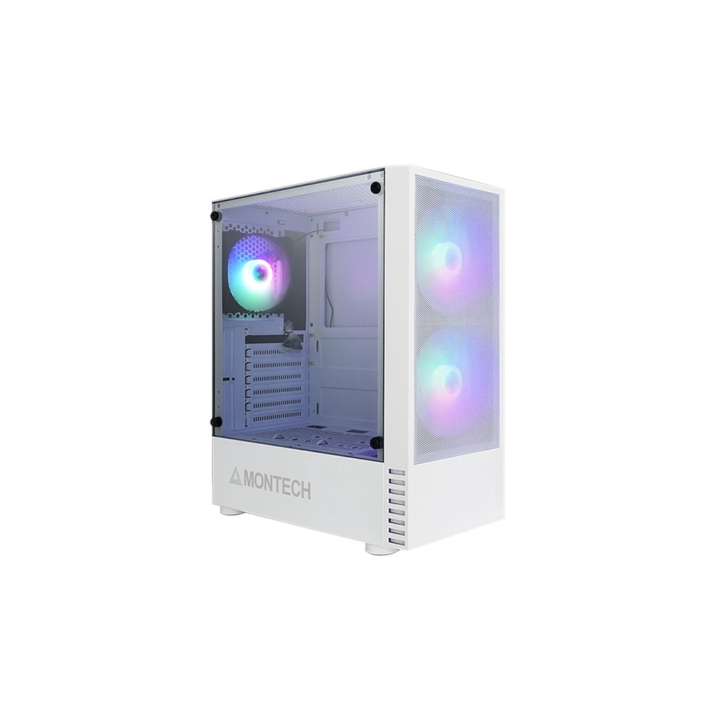 Vỏ case máy tính Montech X2 Mesh Black/White Kèm sẵn 3 FAN LED RGB