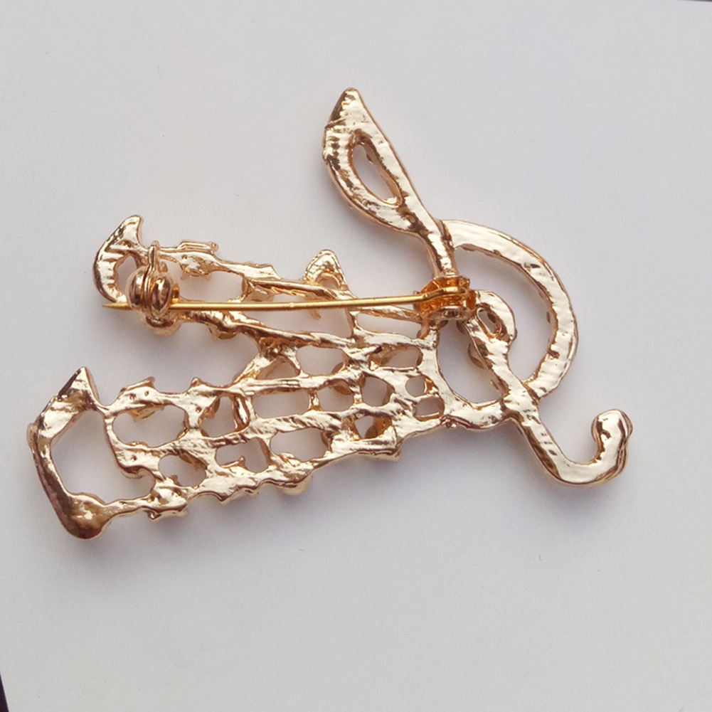 Ghim Cài Áo Hình Nốt Nhạc Đính Đá Nhân Tạo Thời Trang Cho Nữ