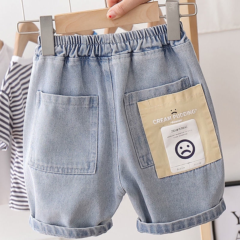 Quần short cotton in hoạt hình kiểu Hàn Quốc thời trang mùa hè cho bé trai