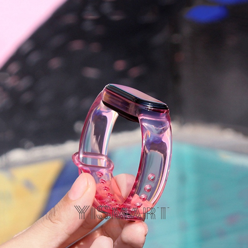 Dây đeo tpu màu trong suốt cho đồng hồ Xiaomi Mi Band 6 / 5