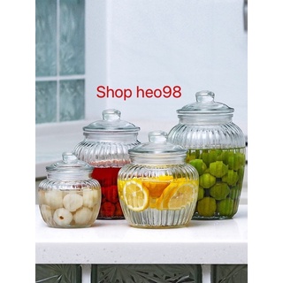 Bình Thuỷ Tinh 3000ml, 1500ml, 800ml Đựng Hạt Khô, Gia Vị , Ngâm Đồ