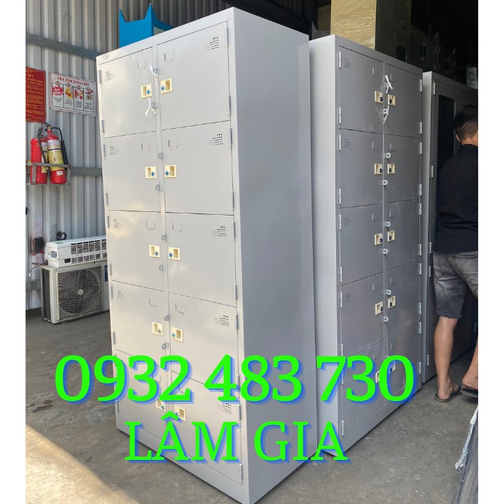 Tủ sắt hồ sơ locker văn phòng 10 cửa (CÓ VIDEO SP)- tủ sơn tĩnh điện cao cấp - 1m8x90