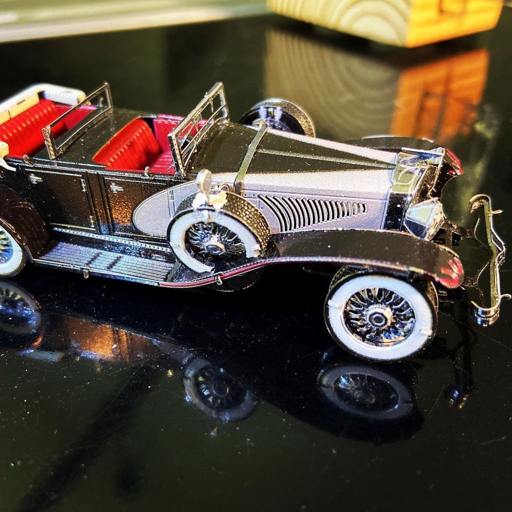 Mô hình 3D kim loại siêu xe hạng sang 1935 Duesenberg Model J, Mô hình lắp ráp 3D thép không gỉ cao cấp- Chưa lắp