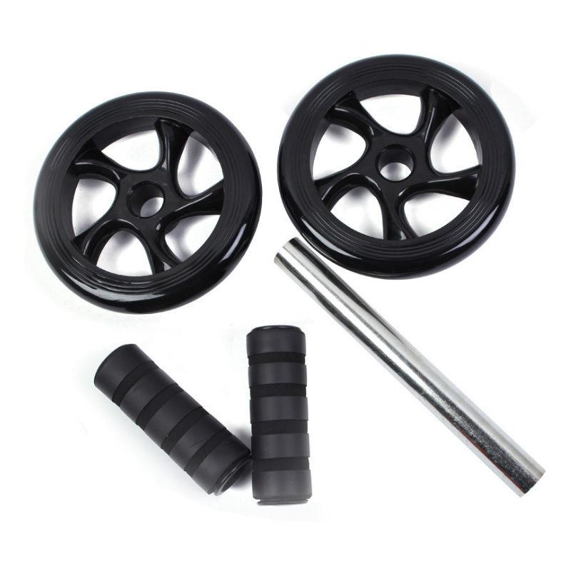 Con Lăn Tập Cơ Bụng 2 Bánh Tập Gym Yoga Tại Nhà Tặng Kèm Thảm Lót Gối, Con Lăn Tập Cơ Bụng AB Wheel Cao Cấp Gymee