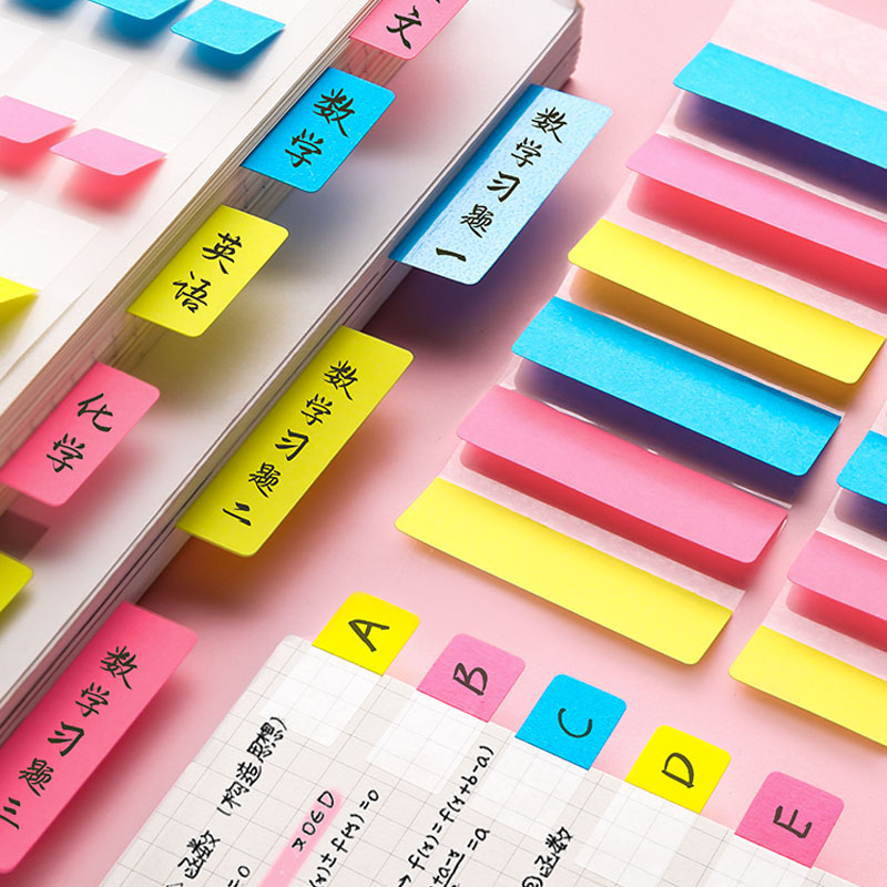 Nhãn Dán Ghi Chú Trong Suốt Nhiều Màu Sắc Cho Học Sinh
