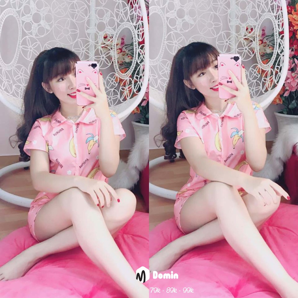 DOMIN - Bộ Pijama kate ngắn cute