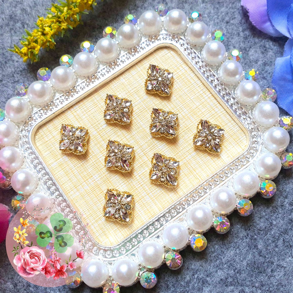 Mã CR181 - CR188 . Charm kim loại đính đá trang trí móng siêu xinh.