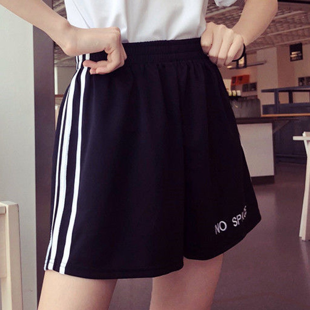 Quần Short Nữ Thể Thao Lưng Cao Phong Cách Hàn Quốc Năng Động