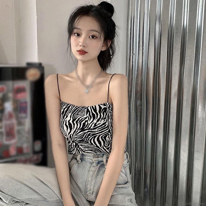 Áo Tank Top Hoạ Tiết Sọc Vằn Thiết Kế Quyến Rũ Cho Nữ