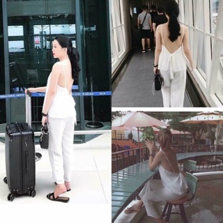 Set áo dây hở lưng quần dài