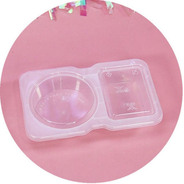 Hủ đựng slime 2 ngăn