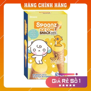 Bánh Xốp Spoonz Snack Ice Cone Vị Chuối 27g