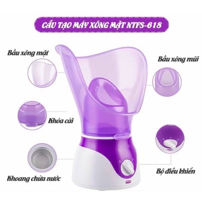 [ RẺ VÔ ĐỊCH ] MÁY XÔNG MẶT THẢO DƯỢC TÍM NTFS + XÔNG MŨI HỌNG