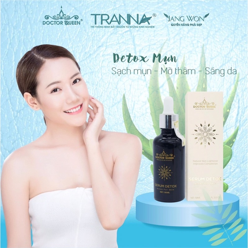 SERUM DETOX MỤN DOCTOR QUEEN - (Ngừa tất cả các loại mụn,thâm,..đào thải phục hồi tái tạo da,da yếu, giãn mao mạch,...)