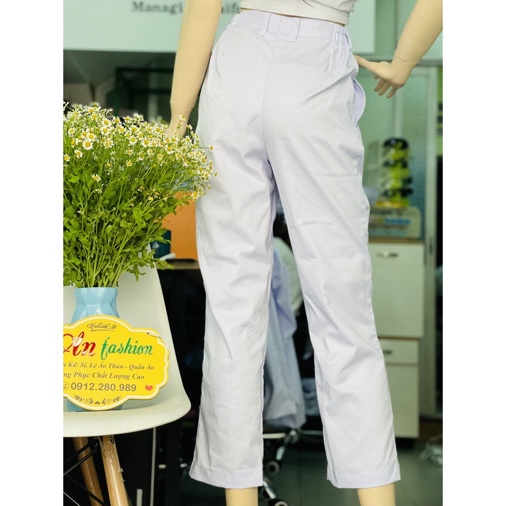 Quần Blouse Nam Nữ Kéo Khóa Có Túi - Quần Y Tế Cao Cấp