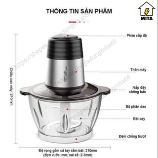 Máy Xay Thịt RANBEM cối thuỷ tinh