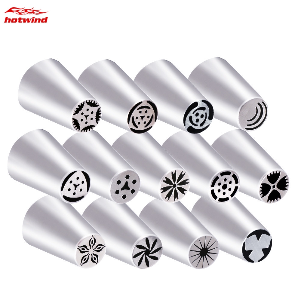 Set 13 Đui Bắt Kem Trang Trí Bánh Bằng Thép Không Gỉ