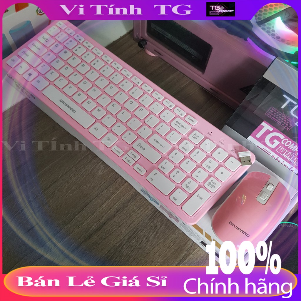 Combo bàn phím chuột không dây màu hồng / Trắng / Đen | BigBuy360 - bigbuy360.vn