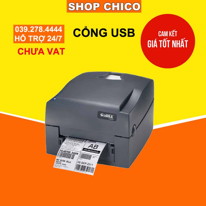 [SALE] Máy in mã vạch Godex G500 Chính hãng bảo hành 24 tháng giá rẻ