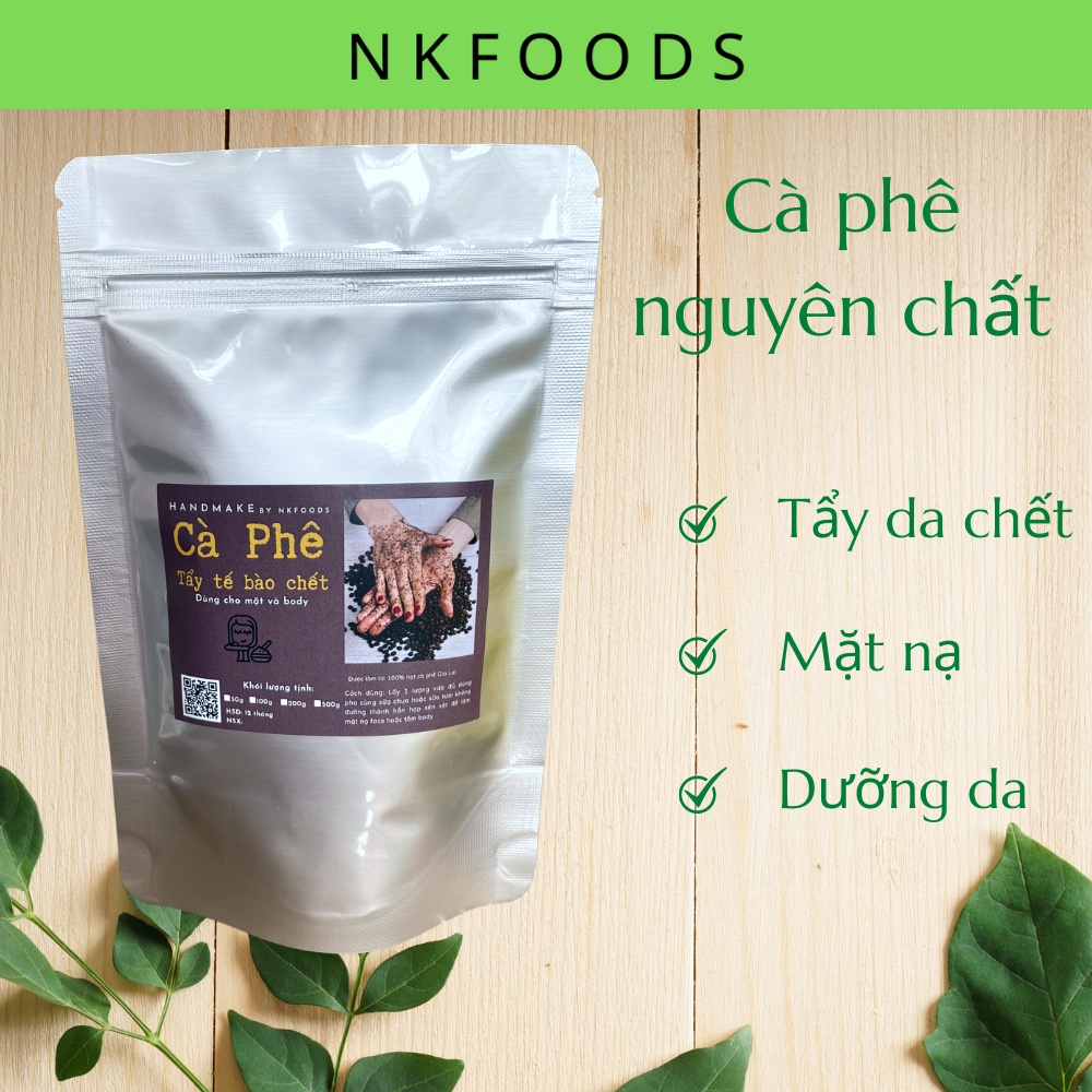 Bột cà phê tẩy da chết dưỡng trắng nguyên chất cho Face và Body