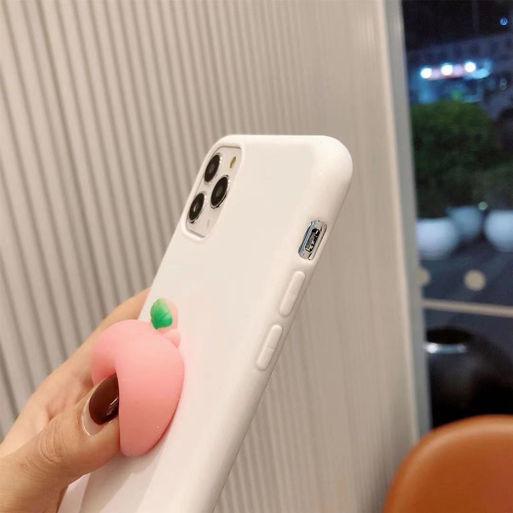 Ốp điện thoại mềm hình quả đào 3D thích hợp cho Iphone 13 Pro Max 5 5s 5se 6 6s 7 8 Plus Xs Max Xr 11 12 Mini