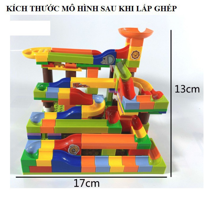 Mô hình tháp lăn bi gồm 206 chi tiết bằng nhựa cao cấp đồ chơi trẻ em