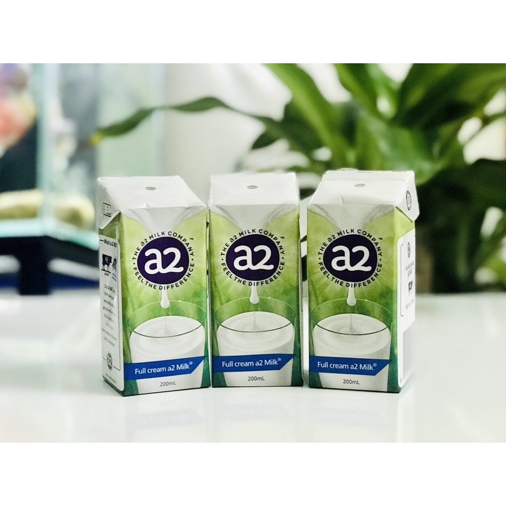 Sữa tươi tiệt trùng nguyên kem A2 dạng nước 200ml