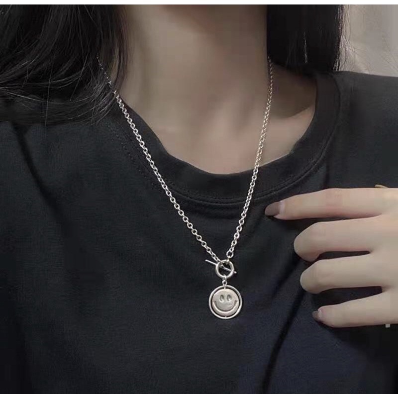 Vòng cổ mặt cười xoay phong cách hiphop cho cặp đôi (VC22).