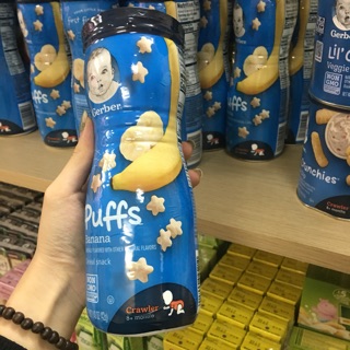 Bánh ăn dặm Gerber cao vị chuối, vị táo dâu