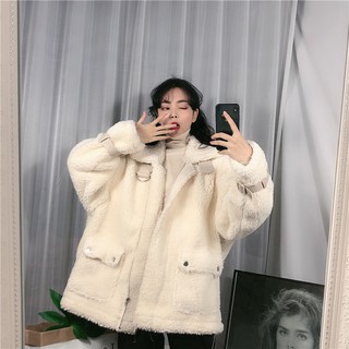 (ORDER) Áo khoác len lông cừu Hàn Quốc mới 2019